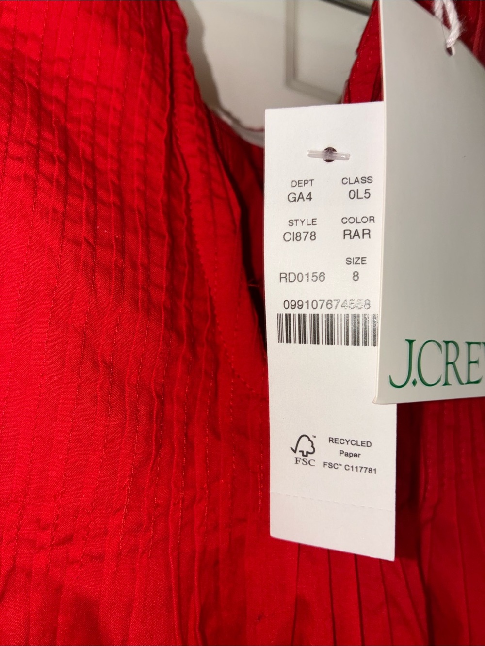 NWT J Crew Strapless Cotton Maxi Dress Sz 8 - Picture 4 of 10